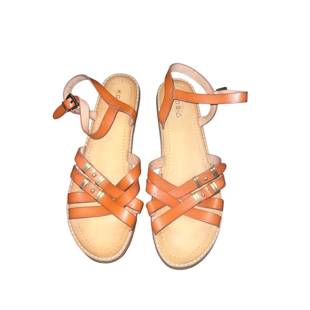 ✨Kelsi Dagger Brooklyn Women's Sinergy Gladiator Burnt Orange Sz 9.5 Sandals✨